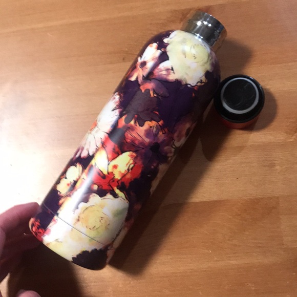 F’il double wall stainless steel floral insulated vacuum water bottle - Picture 2 of 7